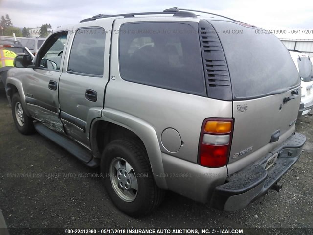 1GNEK13Z52J216351 - 2002 CHEVROLET TAHOE K1500 TAN photo 3