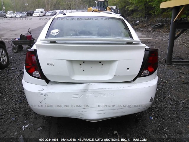1G8AL55F86Z174211 - 2006 SATURN ION LEVEL 3 WHITE photo 6