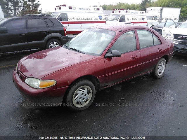 3FAFP13PX2R207766 - 2002 FORD ESCORT RED photo 2