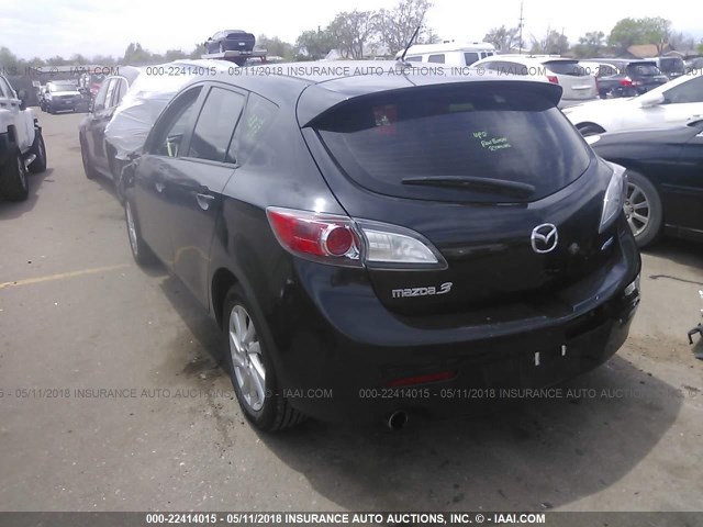 JM1BL1L75D1840564 - 2013 MAZDA 3 I BLACK photo 3