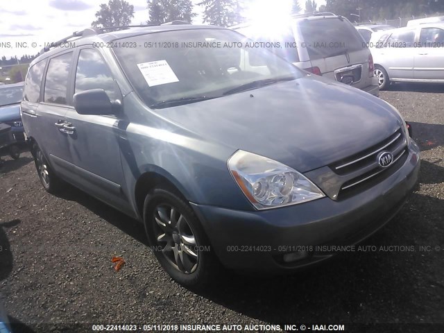 KNDMB233276148302 - 2007 KIA SEDONA EX/LX BLUE photo 1