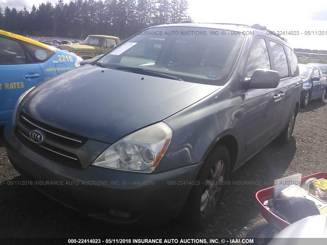 KNDMB233276148302 - 2007 KIA SEDONA EX/LX BLUE photo 2