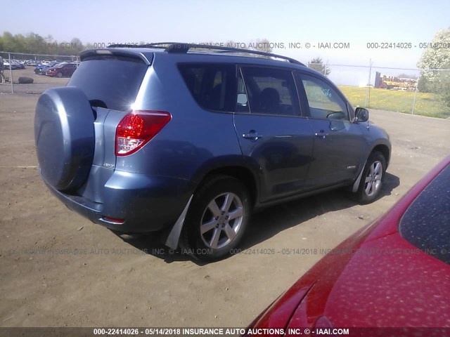 JTMBD31V165030208 - 2006 TOYOTA RAV4 LIMITED Light Blue photo 4