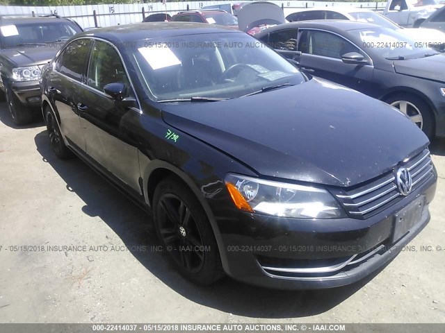 1VWBS7A39EC077926 - 2014 VOLKSWAGEN PASSAT SE BLACK photo 1