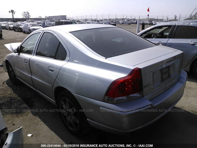 YV1RS592962543213 - 2006 VOLVO S60 2.5T SILVER photo 3