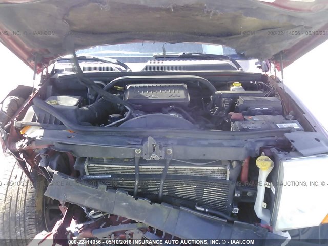 1J8HG48N86C188921 - 2006 JEEP COMMANDER BURGUNDY photo 10