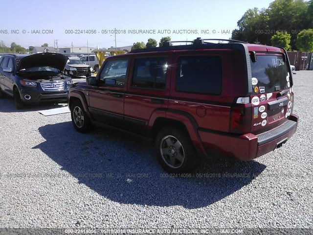 1J8HG48N86C188921 - 2006 JEEP COMMANDER BURGUNDY photo 3