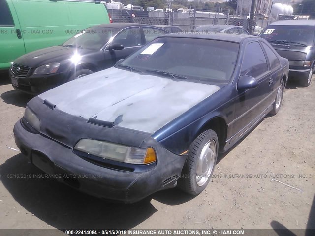 1FAPP64R7NH107308 - 1992 FORD THUNDERBIRD SUPER COUPE BLUE photo 2