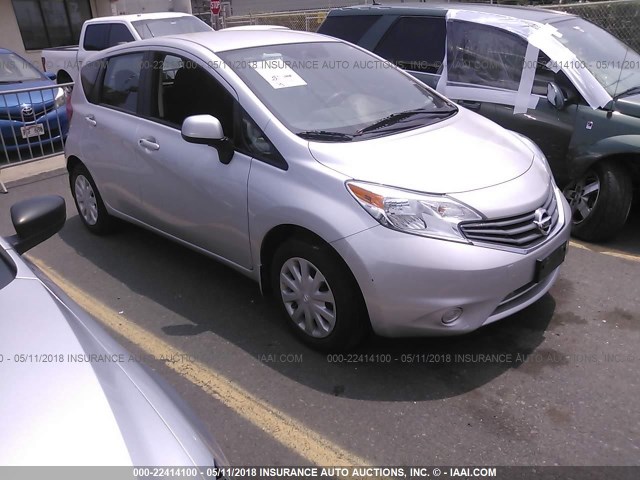 3N1CE2CP6EL434195 - 2014 NISSAN VERSA NOTE S/S PLUS/SV/SL SILVER photo 1