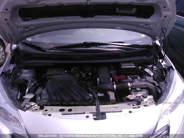 3N1CE2CP6EL434195 - 2014 NISSAN VERSA NOTE S/S PLUS/SV/SL SILVER photo 10