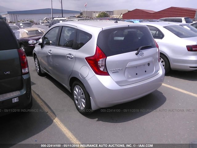 3N1CE2CP6EL434195 - 2014 NISSAN VERSA NOTE S/S PLUS/SV/SL SILVER photo 3