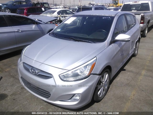 KMHCU5AE7EU148571 - 2014 HYUNDAI ACCENT GLS/SE SILVER photo 2