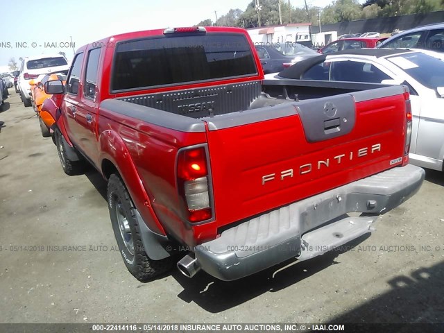 1N6ED27T94C405216 - 2004 NISSAN FRONTIER CREW CAB XE V6 RED photo 3