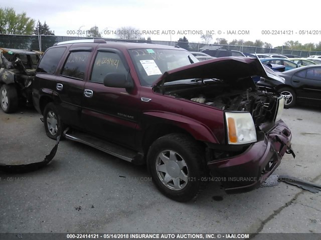 1GYEK63N62R274998 - 2002 CADILLAC ESCALADE LUXURY Tünd qırmızı foto 1