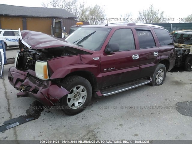 1GYEK63N62R274998 - 2002 CADILLAC ESCALADE LUXURY MAROON photo 2