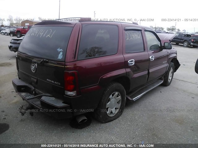 1GYEK63N62R274998 - 2002 CADILLAC ESCALADE LUXURY Tünd qırmızı foto 4