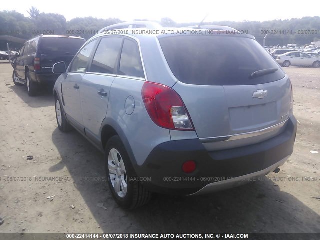 3GNAL2EK9DS631482 - 2013 CHEVROLET CAPTIVA LS 浅蓝色 照片 3