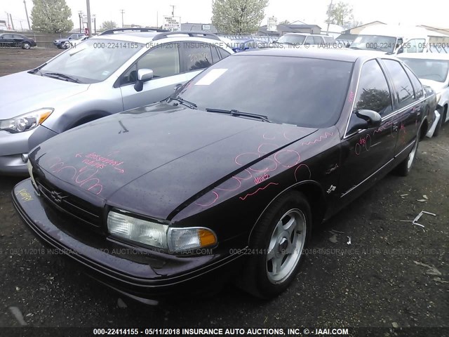 1G1BL52P4TR147406 - 1996 CHEVROLET CAPRICE / IMPALA CLASSIC/SS MAROON photo 2