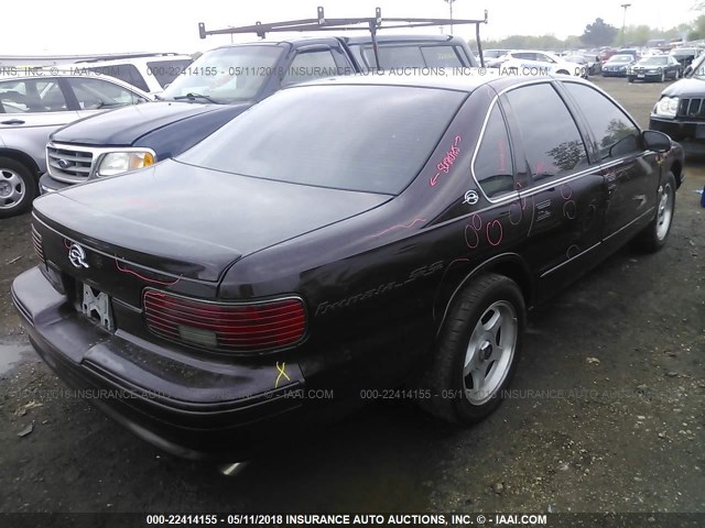 1G1BL52P4TR147406 - 1996 CHEVROLET CAPRICE / IMPALA CLASSIC/SS MAROON photo 4