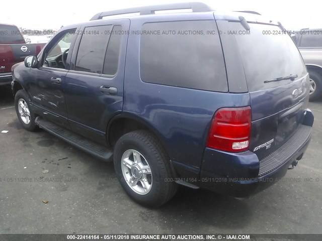 1FMZU63E95ZA02723 - 2005 FORD EXPLORER XLT/XLT SPORT/NBX BLUE photo 3