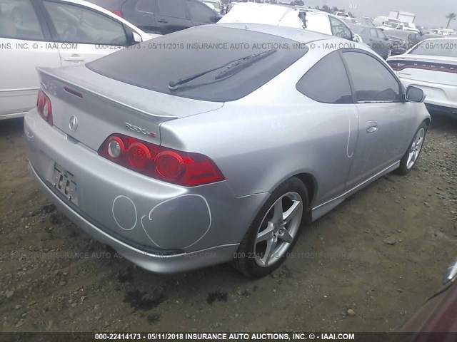 JH4DC53036S019106 - 2006 ACURA RSX TYPE-S SILVER photo 4