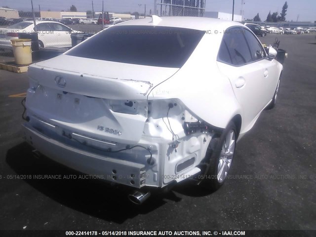 JTHBA1D22G5038025 - 2016 LEXUS IS 200T WHITE photo 4