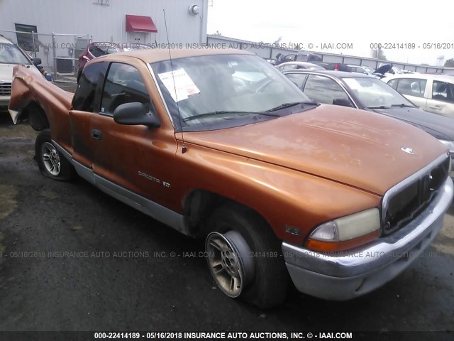 1B7GL22X1YS632985 - 2000 DODGE DAKOTA ORANGE photo 1