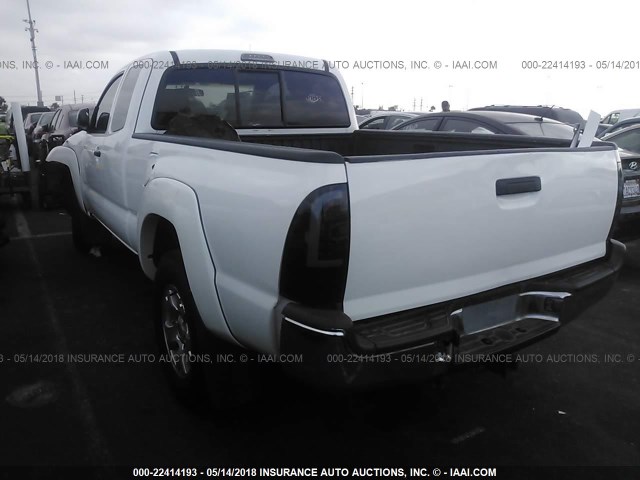 5TETU62N35Z032638 - 2005 TOYOTA TACOMA PRERUNNER ACCESS CAB WHITE photo 3