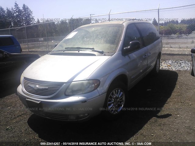 2C8GP64L02R797701 - 2002 CHRYSLER TOWN & COUNTRY LIMITED SILVER photo 2