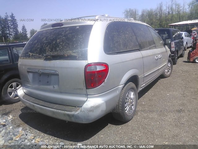 2C8GP64L02R797701 - 2002 CHRYSLER TOWN & COUNTRY LIMITED SILVER photo 4