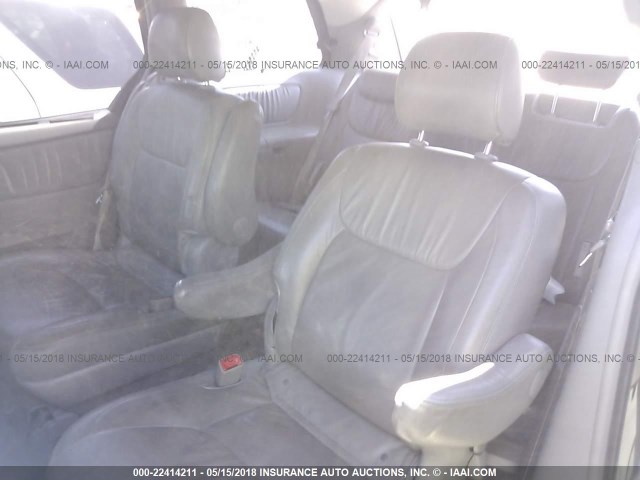 5TDBK22C08S013362 - 2008 TOYOTA SIENNA XLE/XLE LIMITED SILVER photo 8