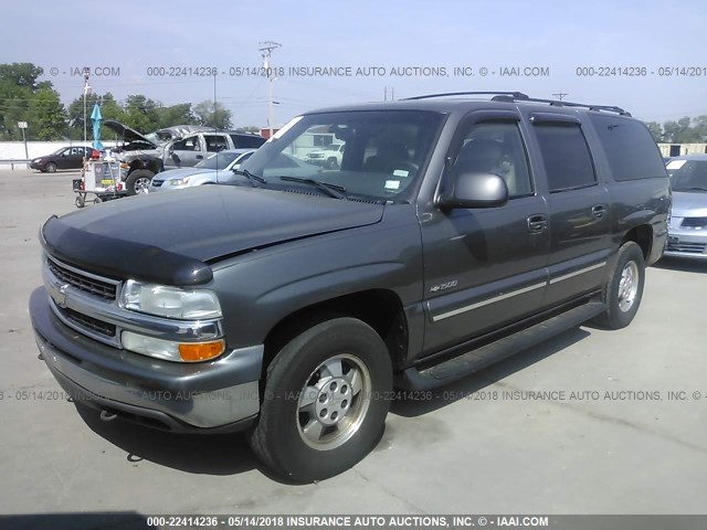 3GNFK16T3YG204625 - 2000 CHEVROLET SUBURBAN K1500 GRAY photo 2