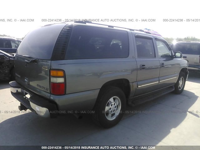 3GNFK16T3YG204625 - 2000 CHEVROLET SUBURBAN K1500 GRAY photo 4