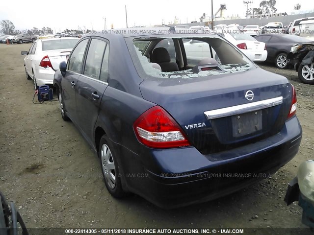 3N1BC11E98L367724 - 2008 NISSAN VERSA S/SL Dark Blue photo 3