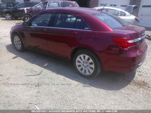 1C3CCBAB4EN211250 - 2014 CHRYSLER 200 LX RED photo 3