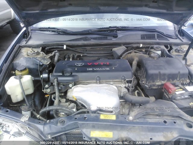 4T1BE32K52U616536 - 2002 TOYOTA CAMRY LE/XLE/SE ლურჯი ფოტო 10