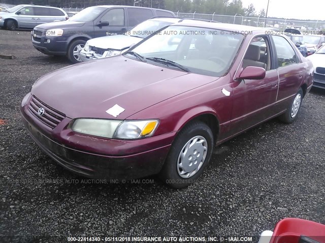 JT2BG22KXV0012381 - 1997 TOYOTA CAMRY LE/XLE RED photo 2