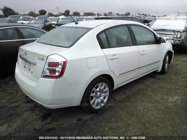 3N1AB6AP6AL679700 - 2010 NISSAN SENTRA 2.0/2.0S/SR/2.0SL WHITE photo 4