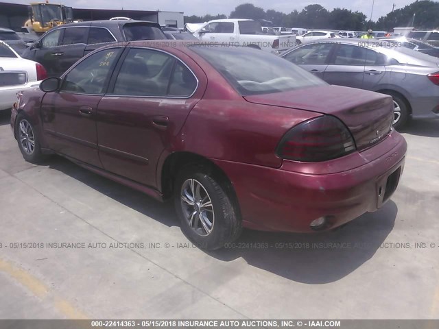 1G2NE52F43C100664 - 2003 PONTIAC GRAND AM SE MAROON photo 3