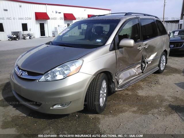 5TDZK22C78S100366 - 2008 TOYOTA SIENNA XLE/XLE LIMITED TAN photo 2