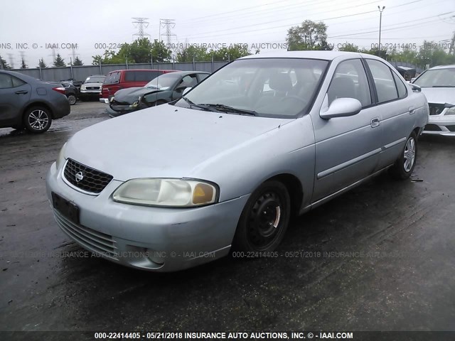 3N1CB51D92L604127 - 2002 NISSAN SENTRA XE/GXE SILVER photo 2