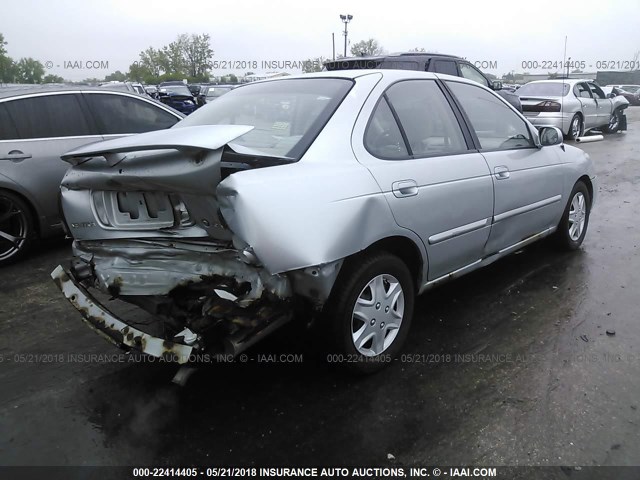 3N1CB51D92L604127 - 2002 NISSAN SENTRA XE/GXE SILVER photo 4