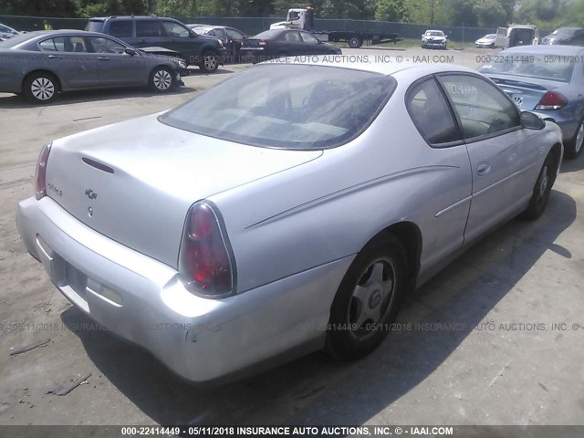 2G1WW12E139367578 - 2003 CHEVROLET MONTE CARLO LS SILVER photo 4