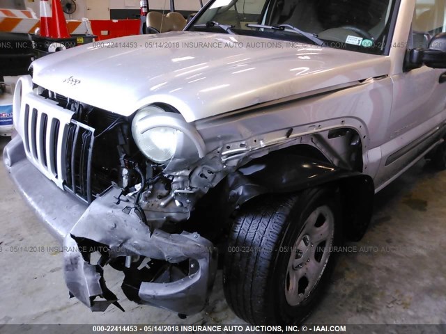 1J4GK48K33W689808 - 2003 JEEP LIBERTY SPORT/FREEDOM SILVER photo 6