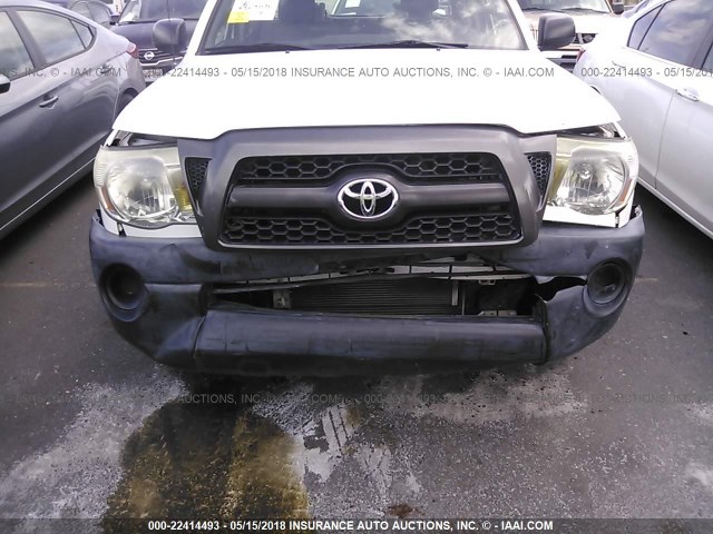 5TFTX4CN4BX010550 - 2011 TOYOTA TACOMA ACCESS CAB Weiß Foto 6