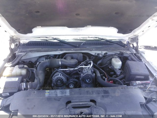 3GCEC14X67G220985 - 2007 CHEVROLET SILVERADO C1500 CLASSIC WHITE photo 10