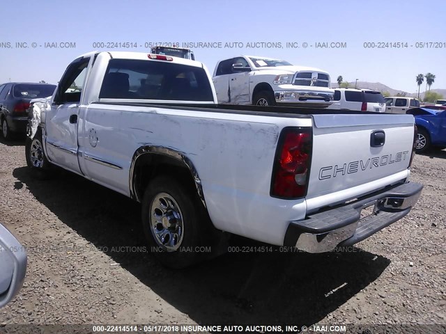 3GCEC14X67G220985 - 2007 CHEVROLET SILVERADO C1500 CLASSIC WHITE photo 3