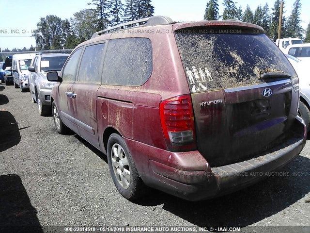 KNDMC233276039061 - 2007 HYUNDAI ENTOURAGE GLS/SE/LIMITED RED photo 3