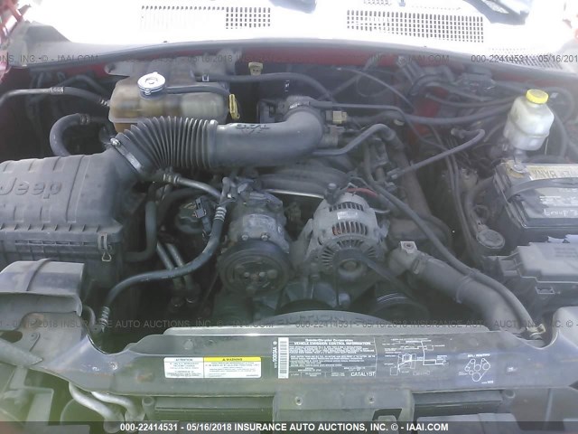 1J8GL48K94W266115 - 2004 JEEP LIBERTY SPORT 红色 照片 10