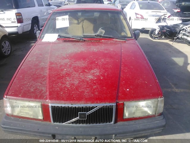 YV1JS8619S3203963 - 1995 VOLVO 940 RED photo 6